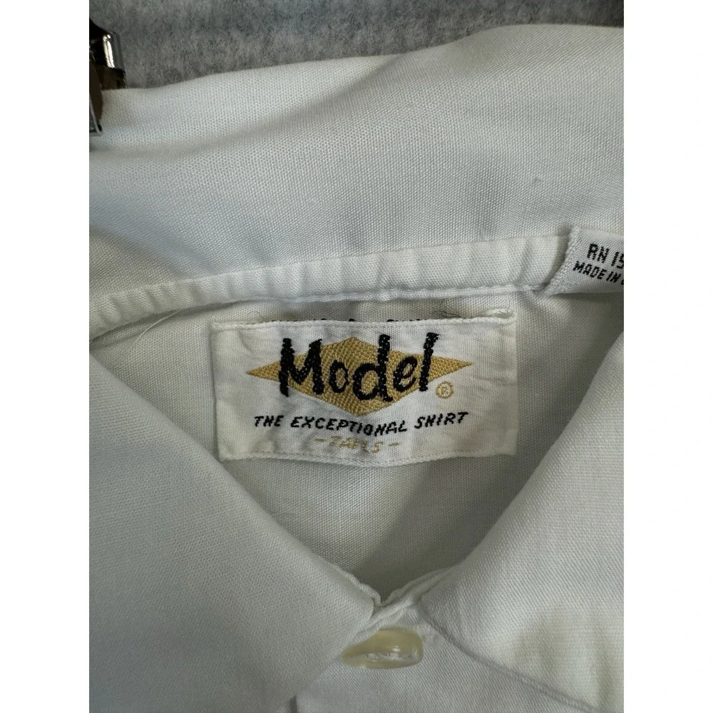 VTG Model‎ Tails Kids Shirt Sz 2 White Peter Pan Collar Perm Press USA